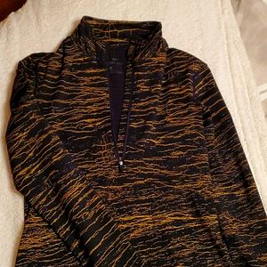 Nike Dri-Fit Pro Zip Pullover Gold Black S